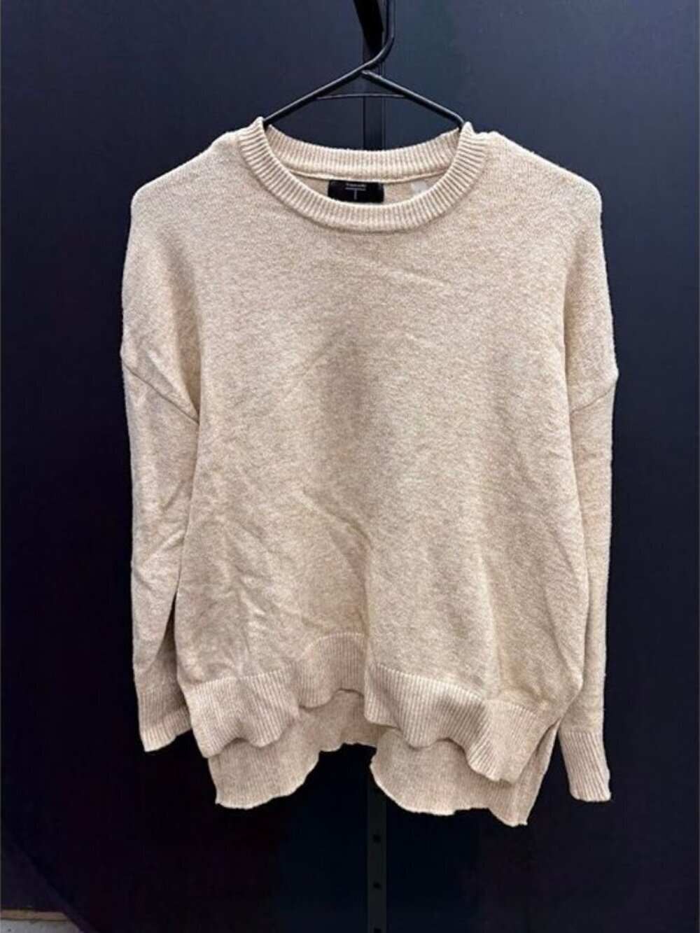 Tahari Tan Soft Knit Crewneck Sweater